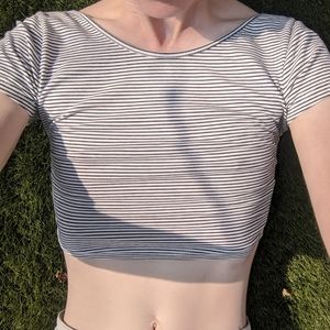Brandy Melville striped crop top